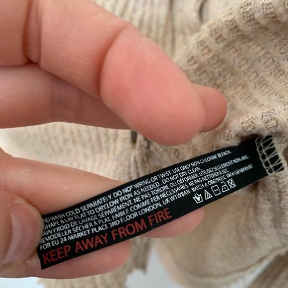 Urban Outfitters Out From Under waffle knit button up sweater top - Picture 5 of 6